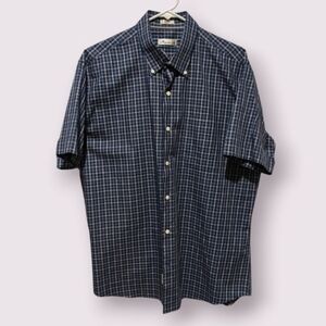 Peter Millar Plaid Mens Shirt Large Cotton Collared Pocket Button Down